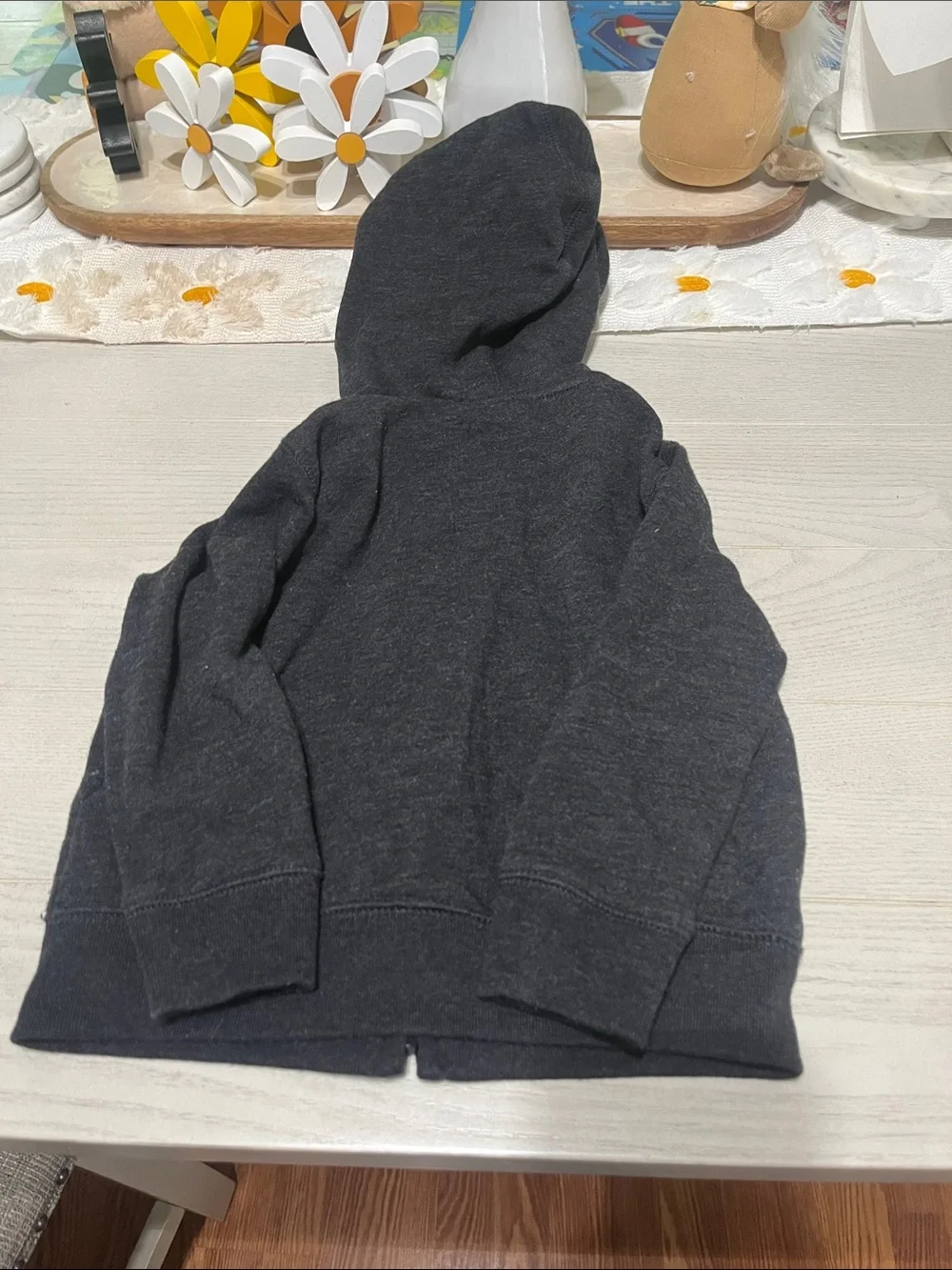 GAP Kids Dark Charcoal Hooded Zip Sweatshirt